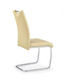 Halmar K211 krzesło beżowy materiał: stal chromowana / ekoskóra