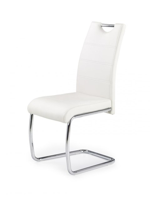 Halmar K211 krzesło do jadalni na płozach biały ekoskóra / stal chromowana Halmar K211 krzesło do jadalni na płozach biały ekoskóra / stal chromowana