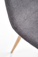 Halmar K220 krzesło tapicerka - popiel, nogi - dąb miodowy