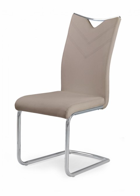 Halmar K224 krzesło na płozach Cappuccino ekoskóra/Chrom Halmar K224 krzesło na płozach Cappuccino ekoskóra/Chrom