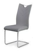 Halmar K224 krzesło na płozach Popiel/Chrom ekoskóra+stal Halmar K224 krzesło na płozach Popiel/Chrom ekoskóra+stal