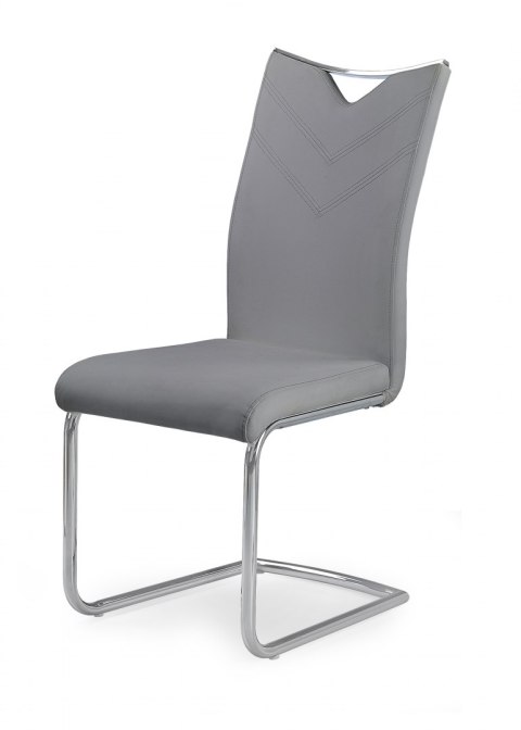 Halmar K224 krzesło na płozach Popiel/Chrom ekoskóra+stal Halmar K224 krzesło na płozach Popiel/Chrom ekoskóra+stal