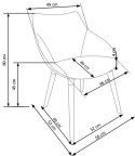 Halmar K226 krzesło jasny popiel tkanina stelaż drewniany Halmar K226 krzesło jasny popiel tkanina stelaż drewniany