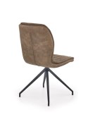 Halmar K237 krzesło beżowe/czarne ekoskóra+metal