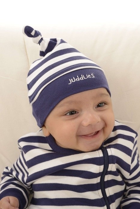 Juddlies Juddlies Czapka Niemowlęca Greenery Stripe Juddlies Juddlies Czapka Niemowlęca Greenery Stripe