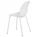 King Home Krzesło ARIA białe siedzisko polipropylen podstawa metal
