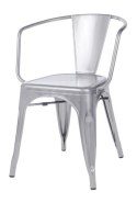 King Home Krzesło TOWER ARM ( Paris ) metalowe kolor metal z podłokietnikami można sztaplować