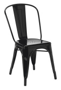 King Home Krzesło TOWER ( Paris ) czarne metal lakierowany można sztaplować