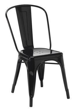 King Home Krzesło TOWER ( Paris ) czarne metal lakierowany można sztaplować