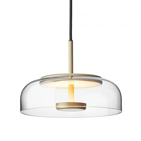 LAMPA WISZĄCA LED EDEN złota METAL klosz szkło BEZBARWNY Moosee MOOSEE LAMPA WISZĄCA LED EDEN złota METAL klosz szkło BEZBARWNY Moosee MOOSEE