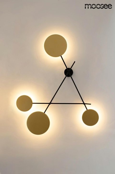 Moosee MOOSEE Kinkiet lampa ścienna LED METRO złota czarna stal aluminium Moosee MOOSEE Kinkiet lampa ścienna LED METRO złota czarna stal aluminium