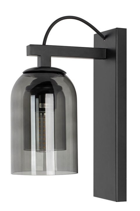 Moosee MOOSEE Kinkiet lampa ścienna RADON czarna stal klosze szkło dymiony Moosee MOOSEE Kinkiet lampa ścienna RADON czarna stal klosze szkło dymiony