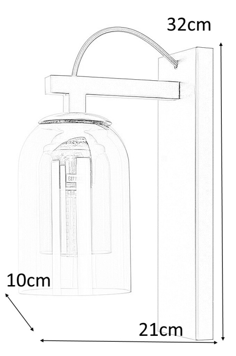 Moosee MOOSEE Kinkiet lampa ścienna RADON czarna stal klosze szkło dymiony Moosee MOOSEE Kinkiet lampa ścienna RADON czarna stal klosze szkło dymiony