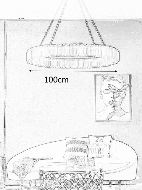 Moosee MOOSEE lampa wisząca LED LIBERTY 100 złota metal szkło kryształowe przezroczyste Moosee MOOSEE lampa wisząca LED LIBERTY 100 złota metal szkło kryształowe przezroczyste