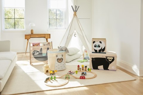 3 Sprouts 3 Sprouts Pudełko na Zabawki Panda Black 3 Sprouts 3 Sprouts Pudełko na Zabawki Panda Black