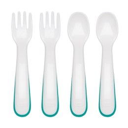 OXO OXO Sztućce Plastikowe 12m+ Teal 4 szt