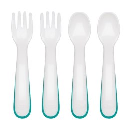 OXO OXO Sztućce Plastikowe 12m+ Teal 4 szt