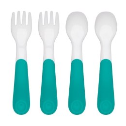 OXO OXO Sztućce Plastikowe 12m+ Teal 4 szt