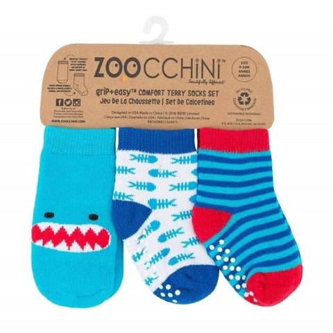 Zoocchini Zoocchini Skarpetki 3 pary Rekin 0-24m Zoocchini Zoocchini Skarpetki 3 pary Rekin 0-24m