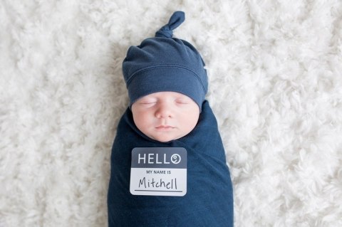 Lulujo Lulujo Czapka dla Noworodka Navy Lulujo Lulujo Czapka dla Noworodka Navy