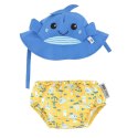Zoocchini Zoocchini Pieluszka Kąpielowa z Czapką Wieloryb M Zoocchini Zoocchini Pieluszka Kąpielowa z Czapką Wieloryb M