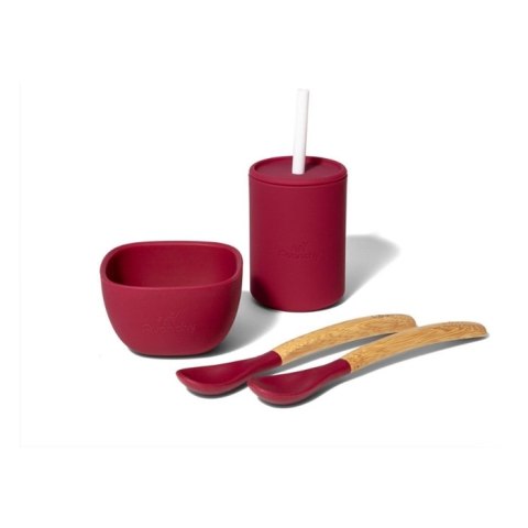 Avanchy Avanchy La Petite Silikonowy Zestaw Obiadowy dla Dziecka Magenta Avanchy Avanchy La Petite Silikonowy Zestaw Obiadowy dla Dziecka Magenta