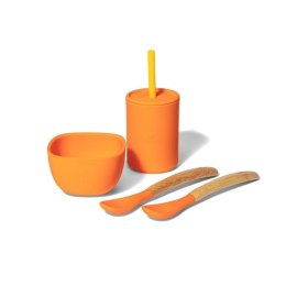 Avanchy Avanchy La Petite Silikonowy Zestaw Obiadowy dla Dziecka Orange