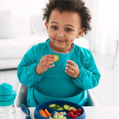 OXO OXO tot Śliniak z Rękawami i Kieszonką Teal OXO OXO tot Śliniak z Rękawami i Kieszonką Teal