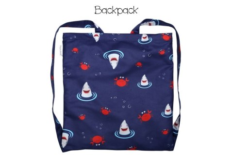 FlapJack FlapJack Ręcznik Plecak Plażowy dla Dzieci 2w1 Rekin/Krab FlapJack FlapJack Ręcznik Plecak Plażowy dla Dzieci 2w1 Rekin/Krab