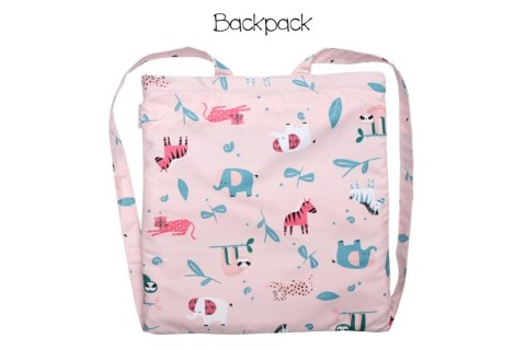 FlapJack FlapJack Ręcznik Plecak Plażowy dla Dzieci 2w1 Różowe Zoo FlapJack FlapJack Ręcznik Plecak Plażowy dla Dzieci 2w1 Różowe Zoo