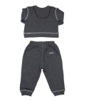 Juddlies Juddlies Dres Niemowlęcy 2 el. Breathe EZE Charcoal 6-12M