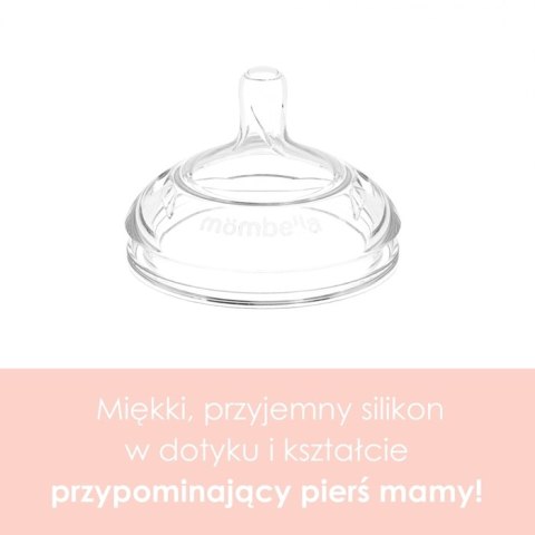 Mombella Mombella Butelka Antykolkowa dla Noworodka Ivory Silikonowa 120ml Mombella Mombella Butelka Antykolkowa dla Noworodka Ivory Silikonowa 120ml