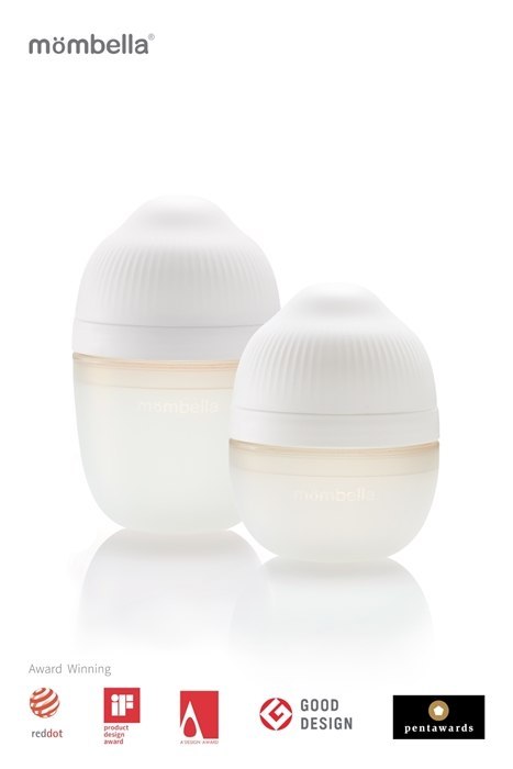 Mombella Mombella Butelka Antykolkowa dla Noworodka Ivory Silikonowa 300ml Mombella Mombella Butelka Antykolkowa dla Noworodka Ivory Silikonowa 300ml