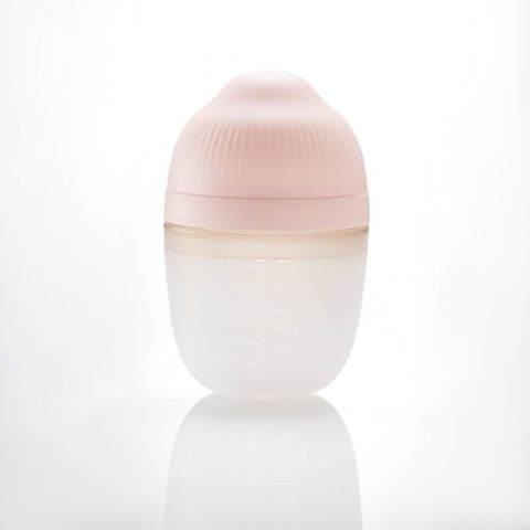 Mombella Mombella Butelka Antykolkowa dla Noworodka Roze Silikonowa 210ml Mombella Mombella Butelka Antykolkowa dla Noworodka Roze Silikonowa 210ml