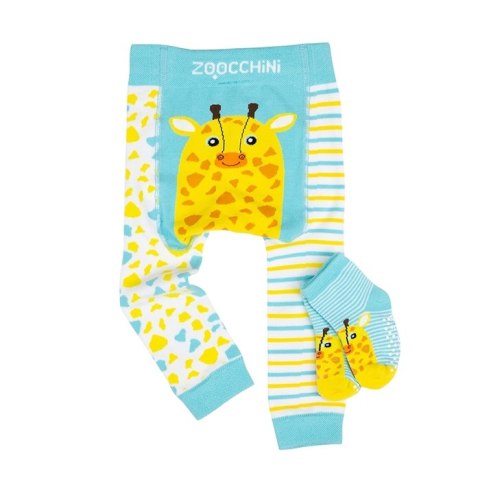 Zoocchini Zoocchini Legginsy i Skarpetki Żyrafa 12-18M