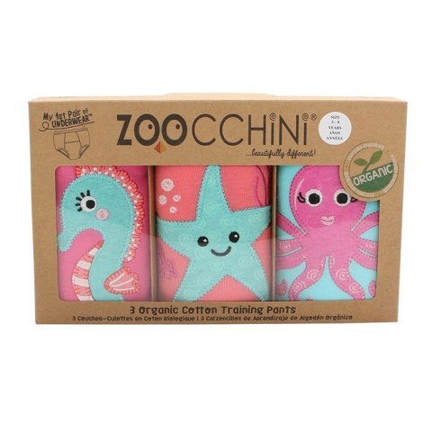 Zoocchini Zoocchini Majtki Treningowe Dziewczęce Ocean Gals 2-3 Lata 3 szt. Zoocchini Zoocchini Majtki Treningowe Dziewczęce Ocean Gals 2-3 Lata 3 szt.