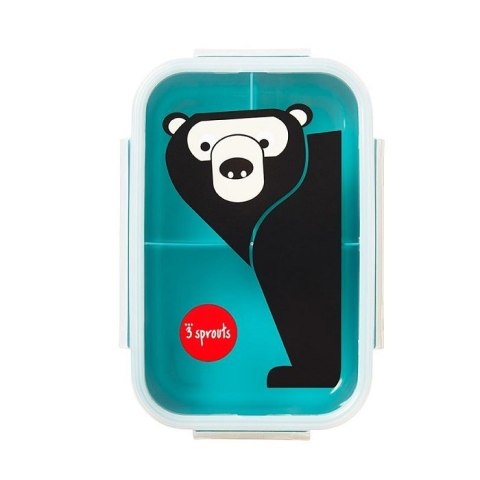 3 Sprouts 3 Sprouts Lunchbox Bento Niedźwiedź Teal 3 Sprouts 3 Sprouts Lunchbox Bento Niedźwiedź Teal