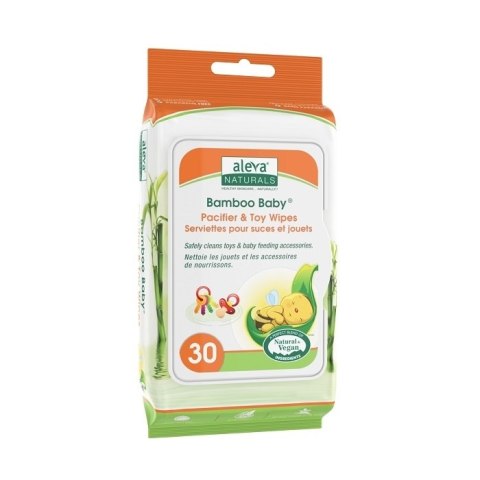 Aleva Naturals Aleva Bambusowe Chusteczki do Smoczka 30sz Aleva Naturals Aleva Bambusowe Chusteczki do Smoczka 30sz