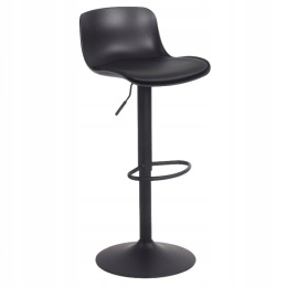 King Home Hoker Krzesło barowe STOR obrotowe regulowane czarne tworzywo podstawa metal