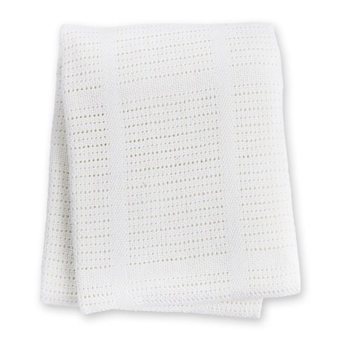 Lulujo Lulujo Kocyk Bawełniany Tkany White