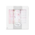 Lulujo Lulujo Kocyk Muślinowy Pink Floral 3 szt