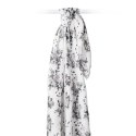 Lulujo Lulujo Modern Kocyk Bambusowy Black Floral Lulujo Lulujo Modern Kocyk Bambusowy Black Floral