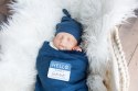 Lulujo Lulujo Zestaw Kocyk + Czapka Navy Lulujo Lulujo Zestaw Kocyk + Czapka Navy