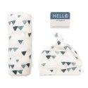 Lulujo Lulujo Zestaw Kocyk + Czapka Triangles Lulujo Lulujo Zestaw Kocyk + Czapka Triangles