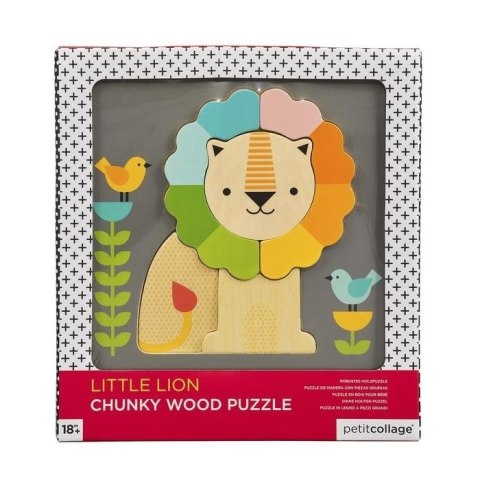 Petit Collage Petit Collage Puzzle Drewniane Lew Petit Collage Petit Collage Puzzle Drewniane Lew