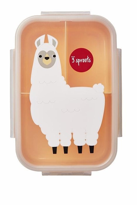3 Sprouts 3 Sprouts Lunchbox Bento Lama Peach 3 Sprouts 3 Sprouts Lunchbox Bento Lama Peach