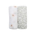 Lulujo Lulujo Boho Kocyk Muślinowy Daisies / Greenery 2szt. Lulujo Lulujo Boho Kocyk Muślinowy Daisies / Greenery 2szt.