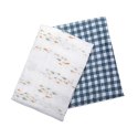 Lulujo Lulujo Boho Kocyk Muślinowy Fish / Navy Gingham 2 szt. Lulujo Lulujo Boho Kocyk Muślinowy Fish / Navy Gingham 2 szt.