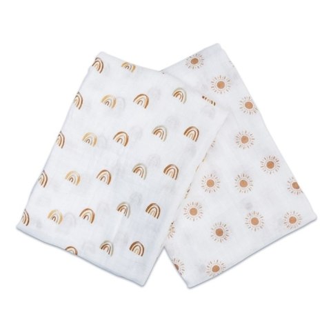 Lulujo Lulujo Boho Kocyk Muślinowy Rainbows/Suns 2szt. Lulujo Lulujo Boho Kocyk Muślinowy Rainbows/Suns 2szt.