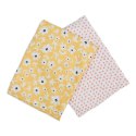 Lulujo Lulujo Boho Kocyk Muślinowy Yellow Wildflowers / Dots 2 szt.